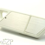 P17 флешка в цветной обрамке, с серебристым полем под печать, USB накопители с колпачком