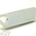 P17 флешка в цветной обрамке, с серебристым полем под печать, USB накопители с колпачком