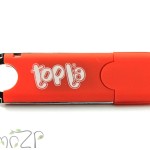 P19 флешка пластиковая в красном корпусе с колпачком на защёлке, флешки под печать