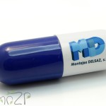 P20 флешка капсула, флешка в пластиковом двухцветном корпусе, флешка для брендирования