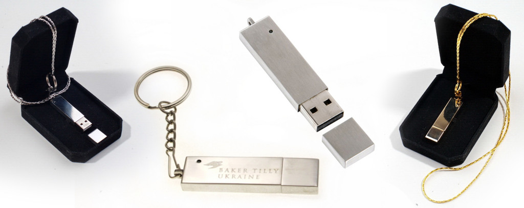 ZP S13 флешка металлическая, прямоугольная золото серебро с цепочкой, флешка под граверовку