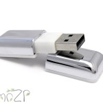 флешки пластиковые, P27 флешка пластиковая комбинированная поверхность для печати пластик белый и пластик хромированный