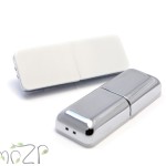 флешки под печать, P27 флешка пластиковая комбинированная поверхность для печати пластик белый и пластик хромированный